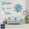 Wacky Sun Metal Wall Art Indoor/Outdoor Decor - 12" Teal Rust Proof Wall Sculpture - Made in USA - Ideal for Bedroom, Garden, Home, Patio and Farmhouse